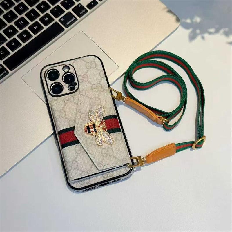 Luxury Patterned Phone Case with Crossbody