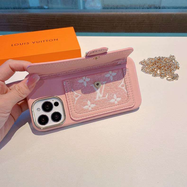 Wallet Phone Case with Chain Strap