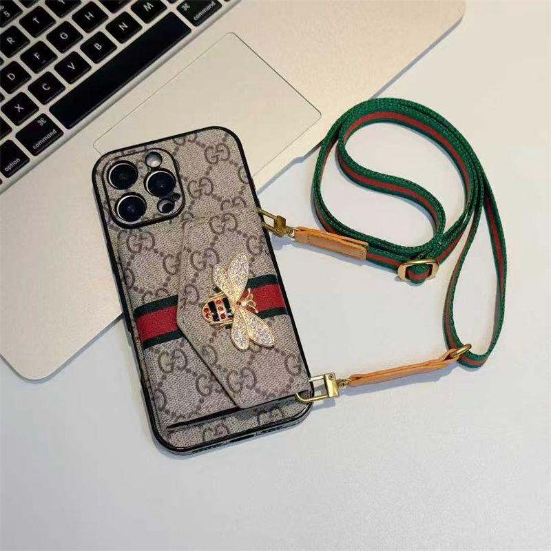 Luxury Patterned Phone Case with Crossbody