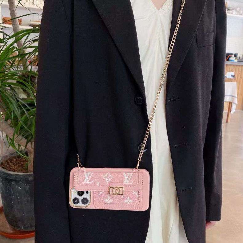 Wallet Phone Case with Chain Strap