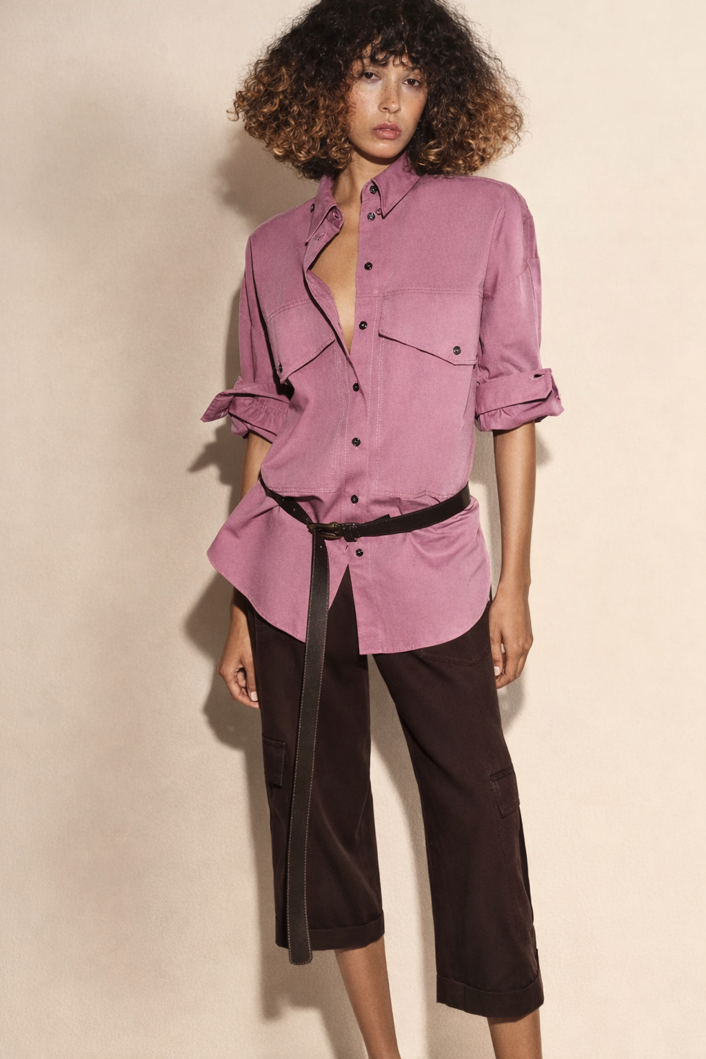 OVERSIZE HIGH-NECK SHIRT