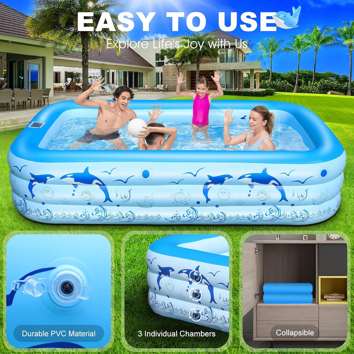 Inflatable Pools with Lights