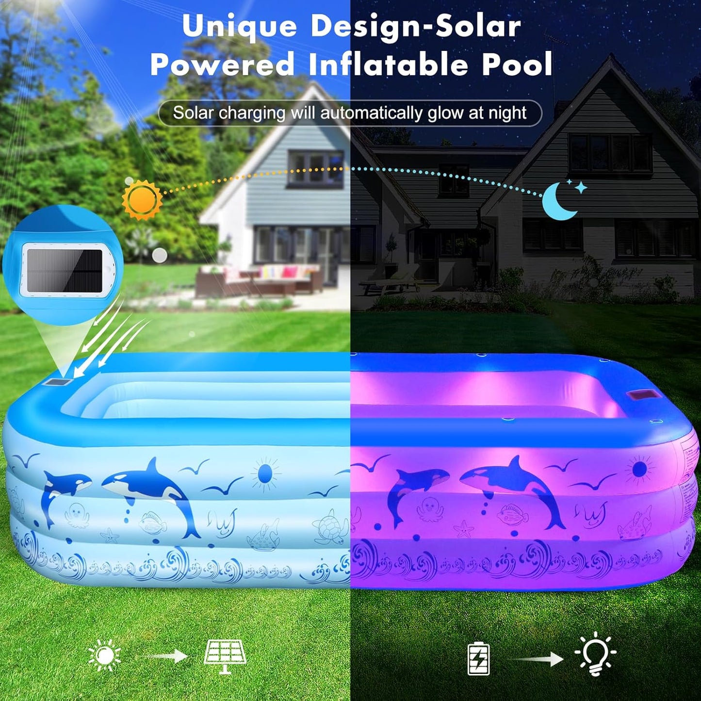 Inflatable Pools with Lights