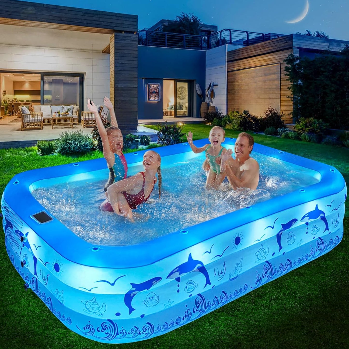 Inflatable Pools with Lights
