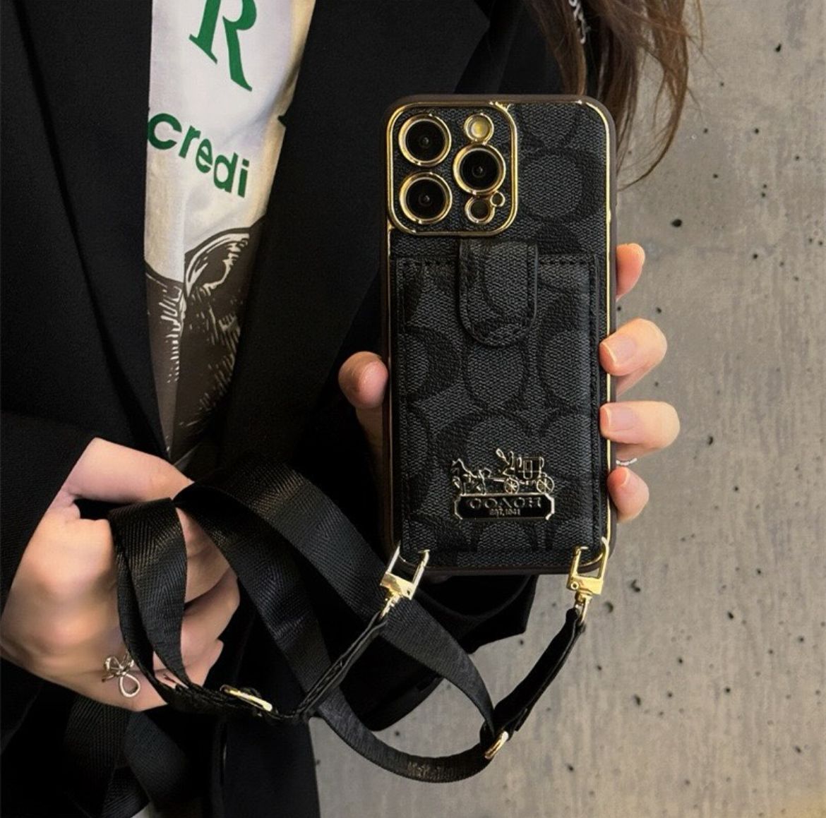 Luxury Crossbody Wallet with Strap