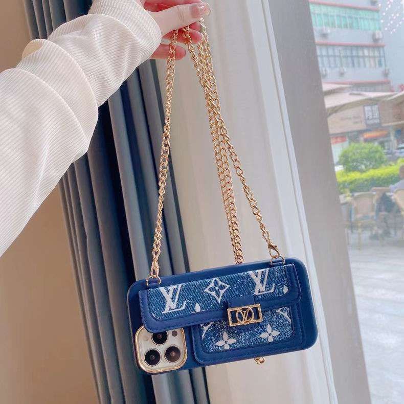 Wallet Phone Case with Chain Strap