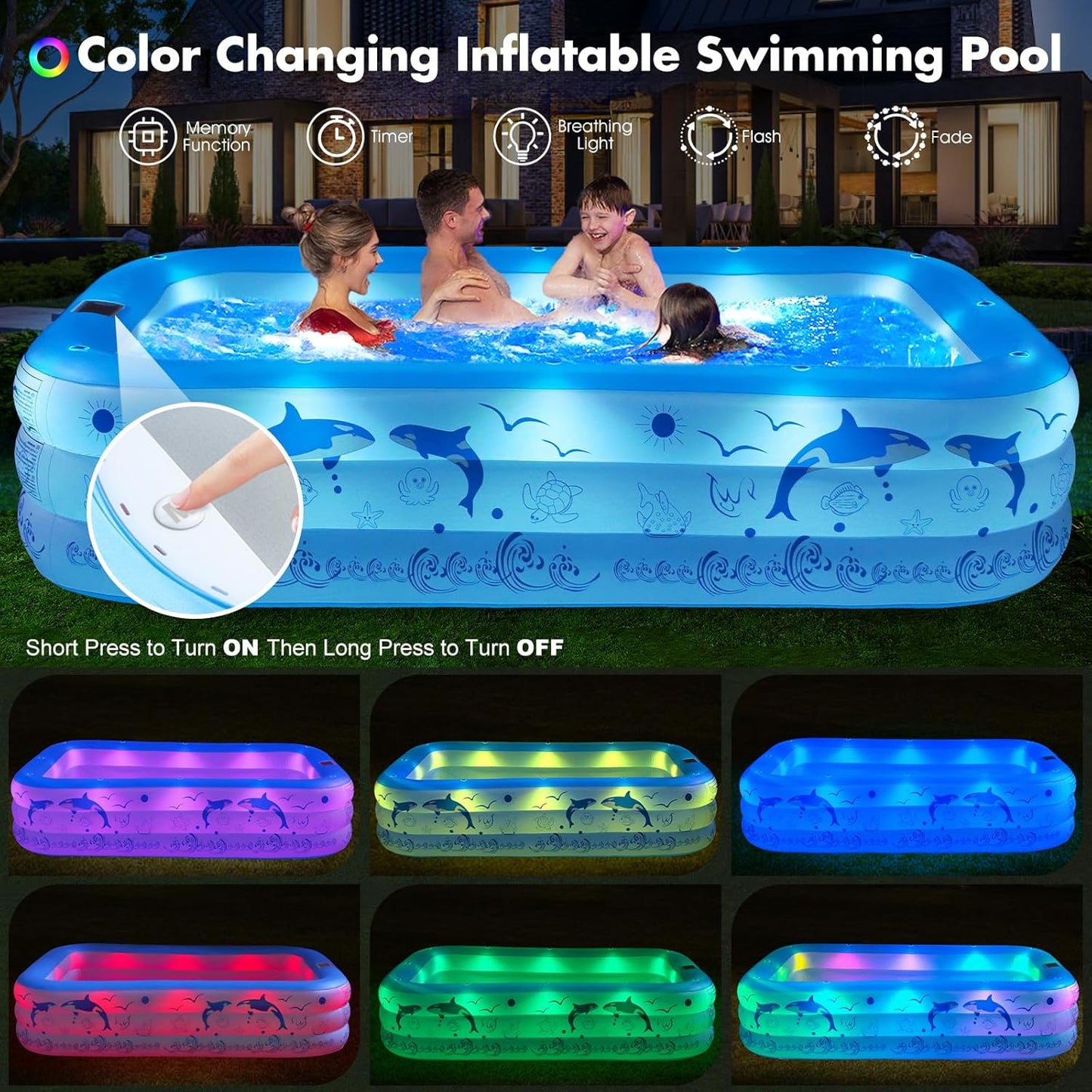 Inflatable Pools with Lights